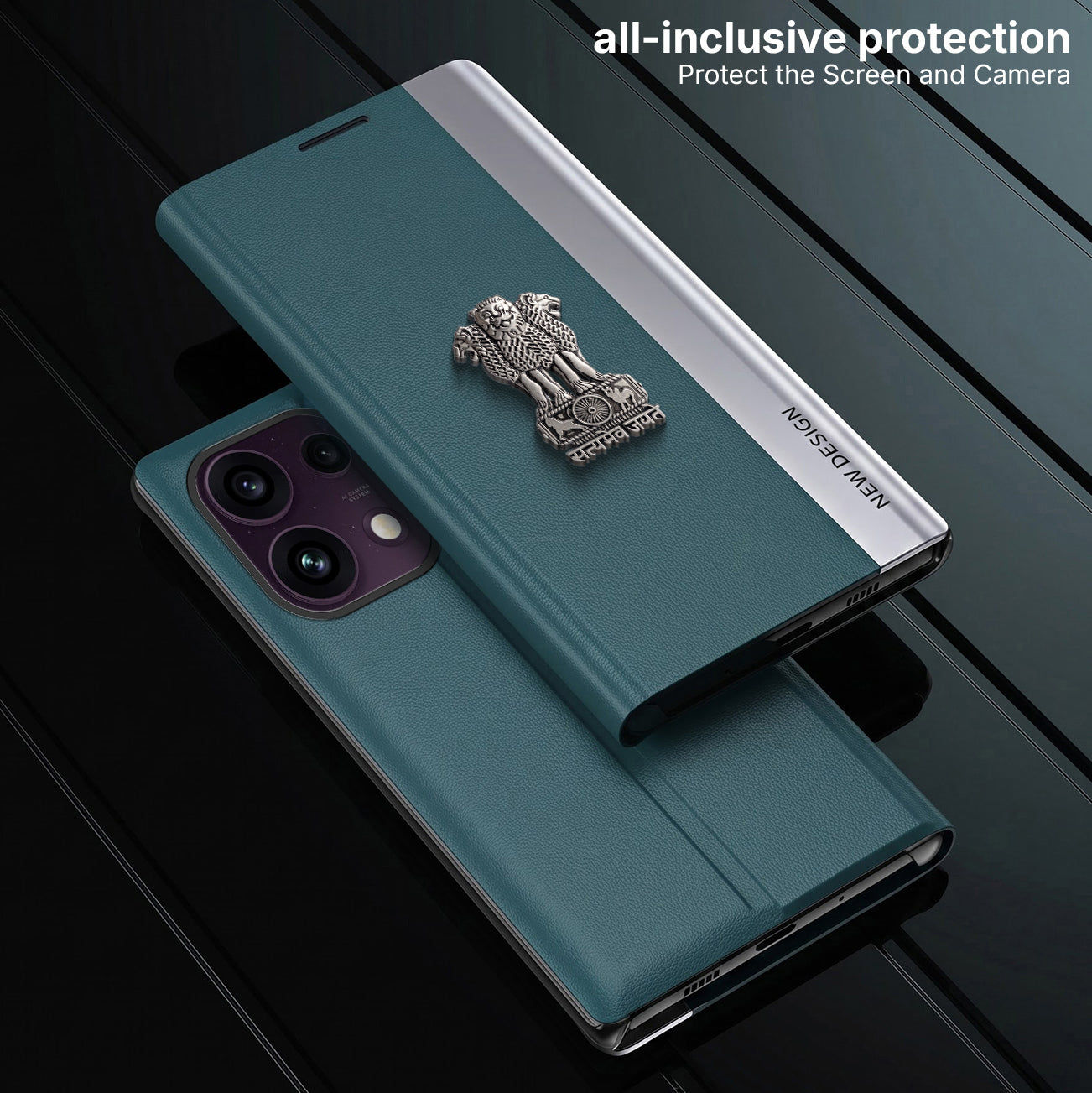 Oppo Reno16c 5G Satyamev Jayate Flip Leather Case