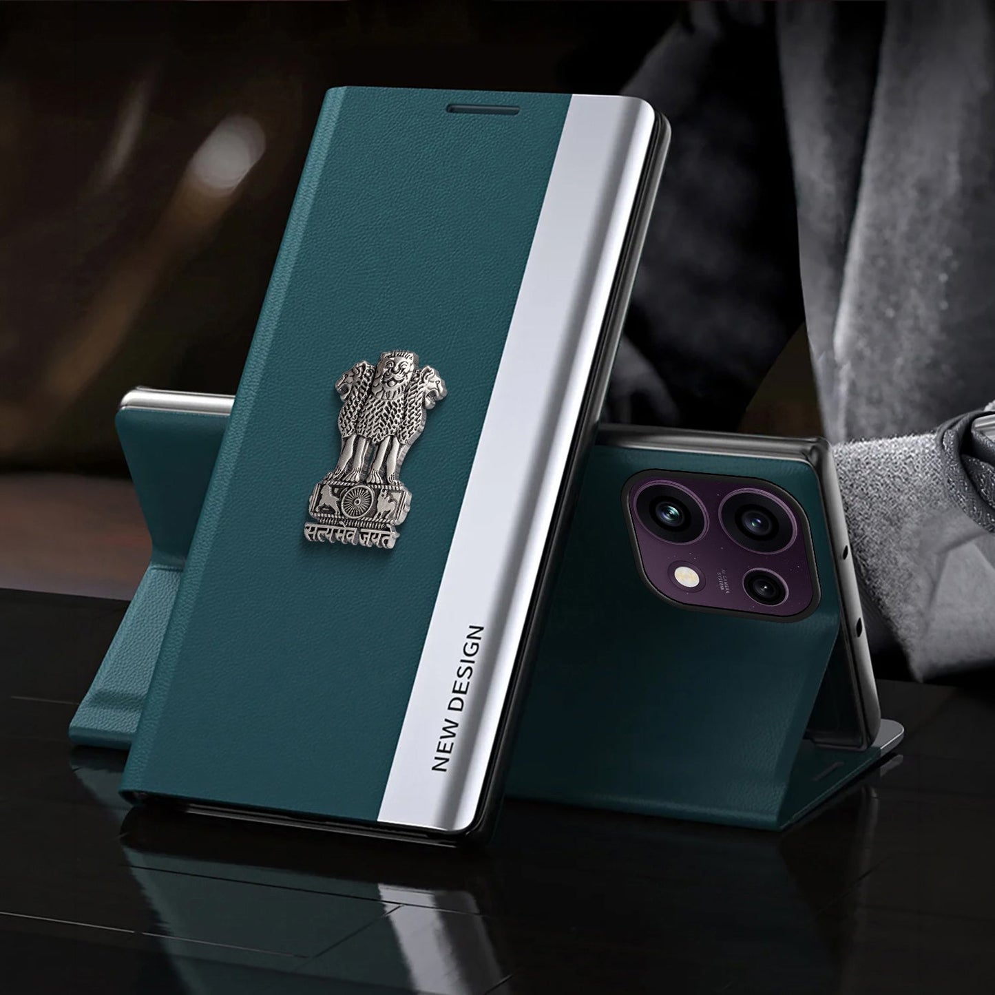 Oppo Reno16c 5G Satyamev Jayate Flip Leather Case