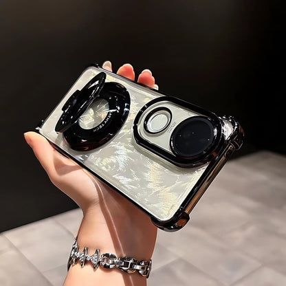 Vivo V50 5G Original Luxury Magnifier Ring Stand Shockproof Airbags Corner Case (Buy 1 Get 1 Surprise Cover)