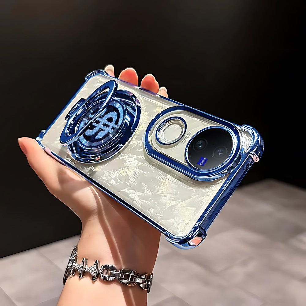 Vivo V50 5G Four Corner Airbags 100% Original Astro Money Magnet Rotating Dollar Case (Buy 1 Get 1 Surprise Cover)