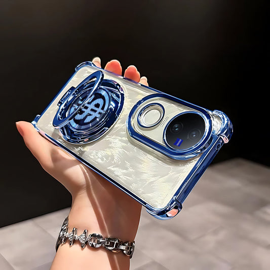 Vivo V50 5G Four Corner Airbags 100% Original Astro Money Magnet Rotating Dollar Case (Buy 1 Get 1 Surprise Cover)