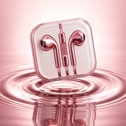 LuxeTone Premium Metallic Wired Earphones with HD Stereo Sound