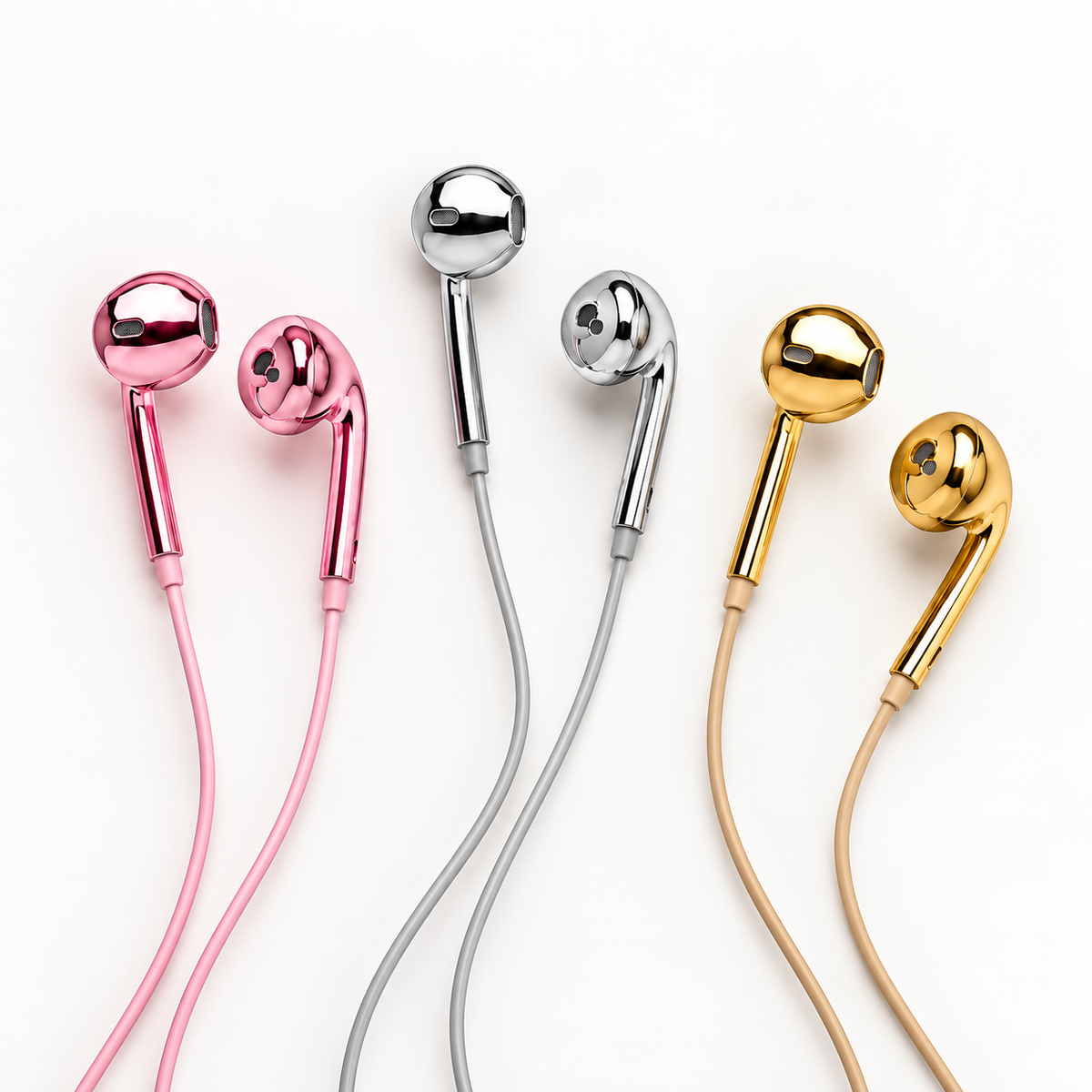 LuxeTone Premium Metallic Wired Earphones with HD Stereo Sound