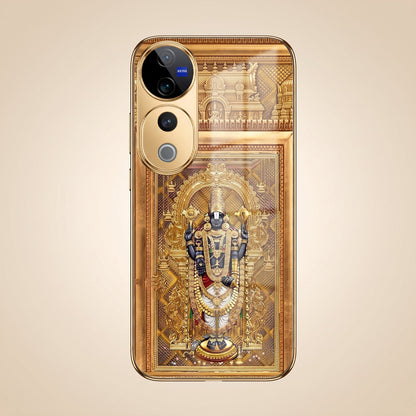 Vivo V40 Pro 5G Premium Heritage Gold Electroplated Glass Phone Back Case