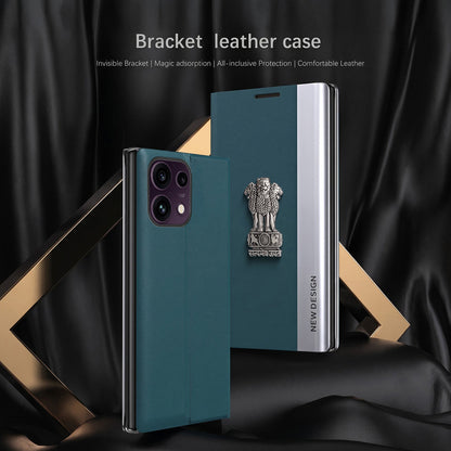 Oppo Reno16c 5G Satyamev Jayate Flip Leather Case