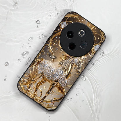 Vivo T4 5G Luxury Horse Texture Acrylic Glass Back Case