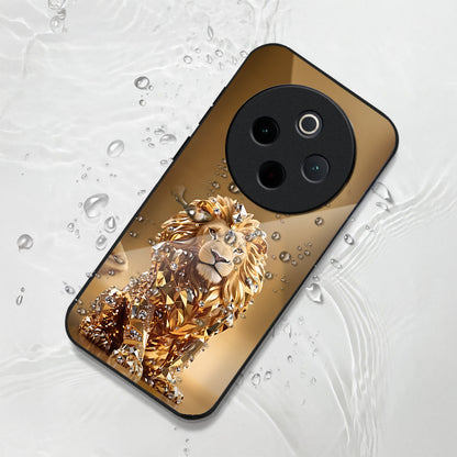 Vivo T4 5G Luxury Lion Acrylic Glass Back Case