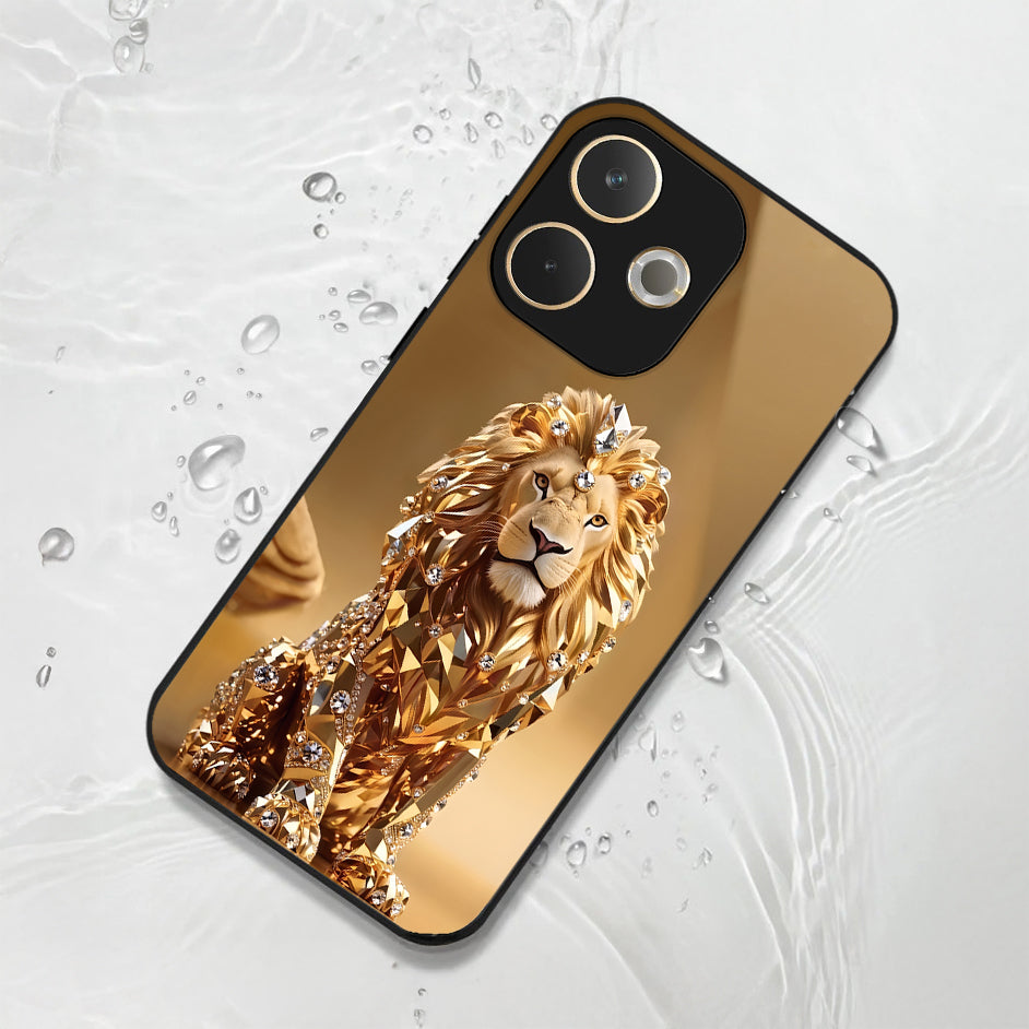 Oppo A5 Pro 5G Luxury Lion Acrylic Glass Back Case