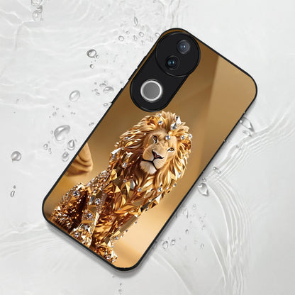 Vivo V50 5G Luxury Lion Acrylic Glass Back Case
