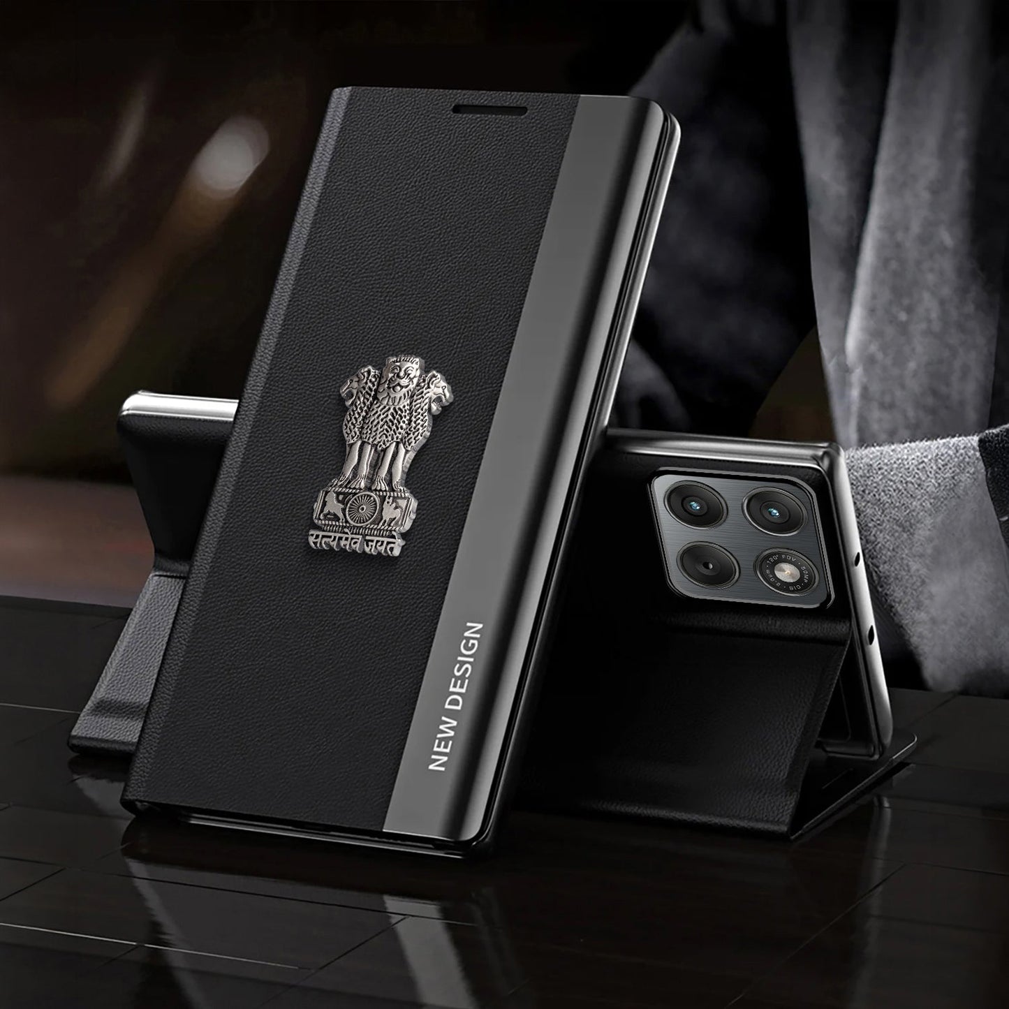 Motorola Edge 70 5G Satyamev Jayate Flip Leather Case