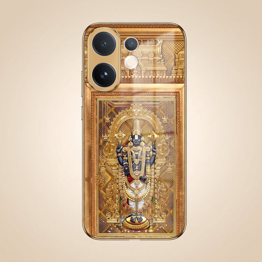 Vivo X200 FE 5G Premium Heritage Gold Electroplated Glass Phone Back Case