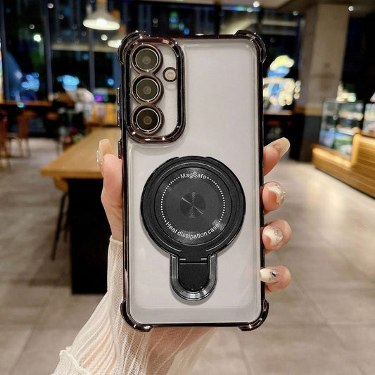 Samsung Galaxy A26 5G Luxury Four Corner Invincible Bracket Ring Stand Case