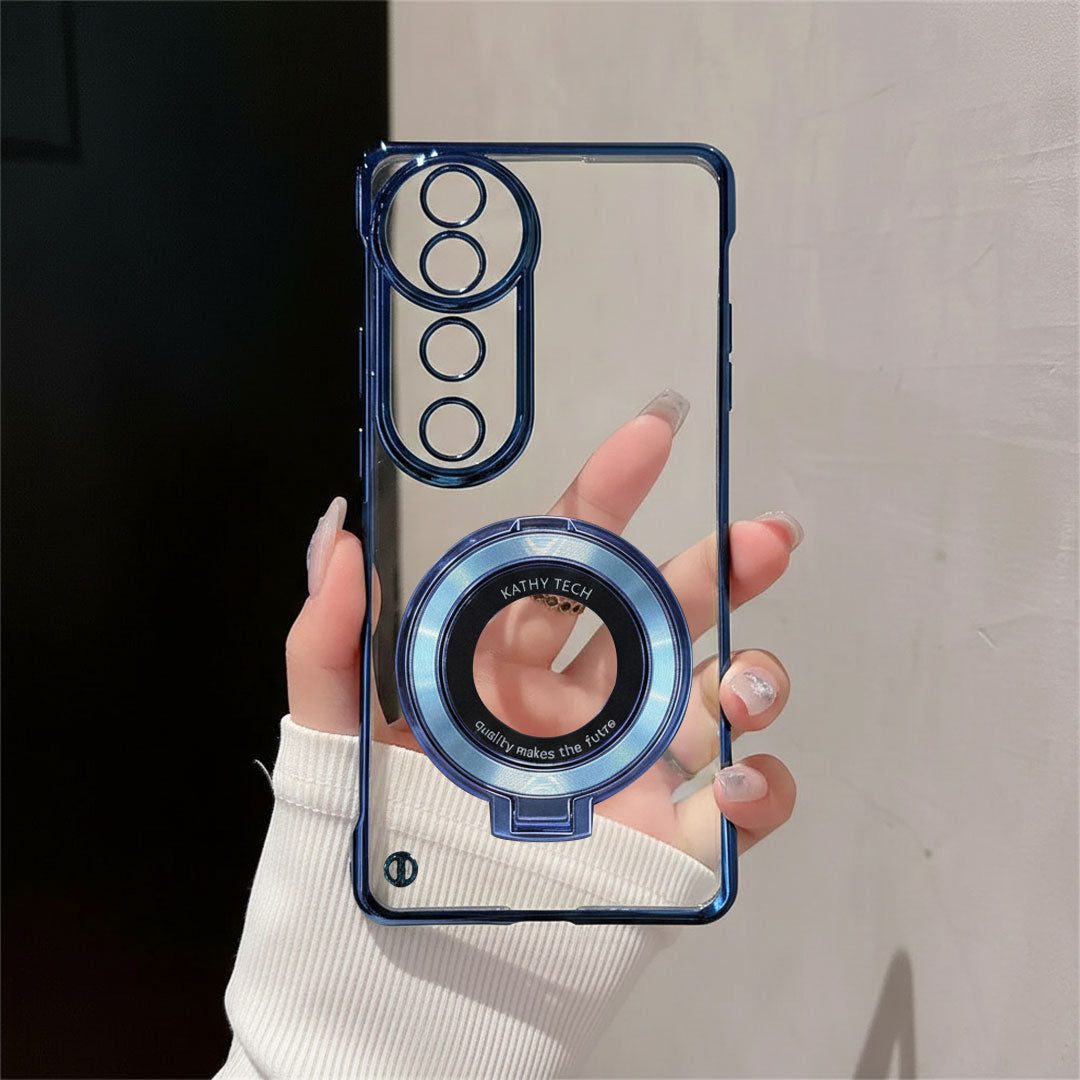 Vivo V40 Pro 5G Phone case with blue accents held by a hand against a neutral background