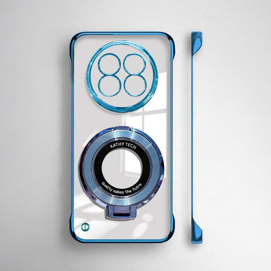 Realme 13 Pro+ 5G Blue phone case with camera lens protector on a light gray background