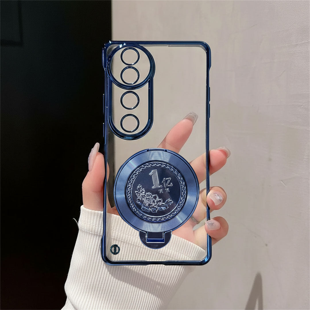 Vivo V40 Pro 5G Phone case with blue design held by a hand against a neutral background