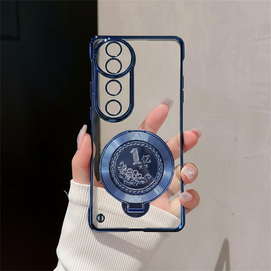 Vivo V40 Pro 5G Phone case with blue design held by a hand against a neutral background
