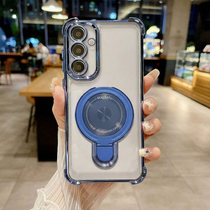Samsung Galaxy A17 5G Luxury Four Corner Invincible Bracket Ring Stand Case