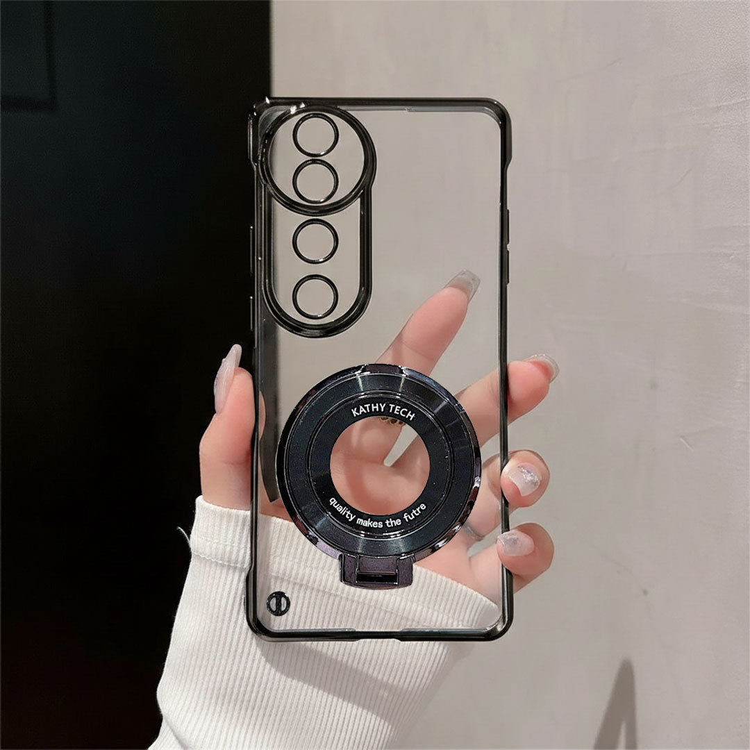 Vivo V40 Pro 5G Phone case with camera lens design held by a hand against a neutral background