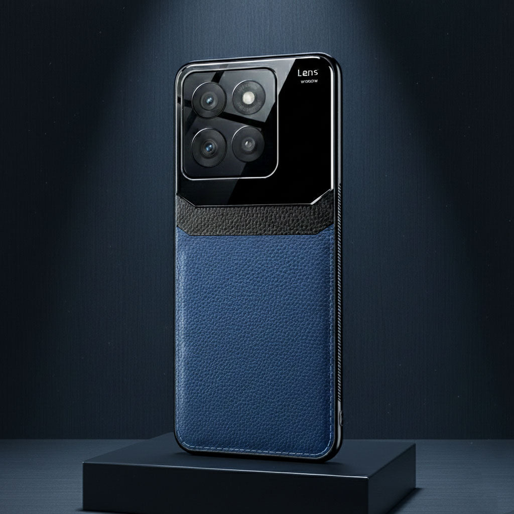 Motorola Edge 60 Fusion 5G Blue phone case with black accents on a dark background