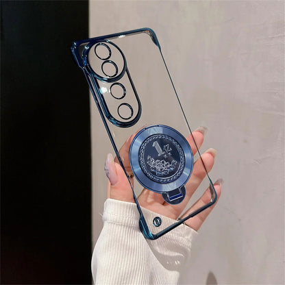 Vivo V40 Pro 5G Phone case with a blue accent held by a hand against a neutral background