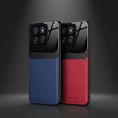 Two Motorola Edge 60 Fusion 5G phone cases, one blue and one red, on a dark background