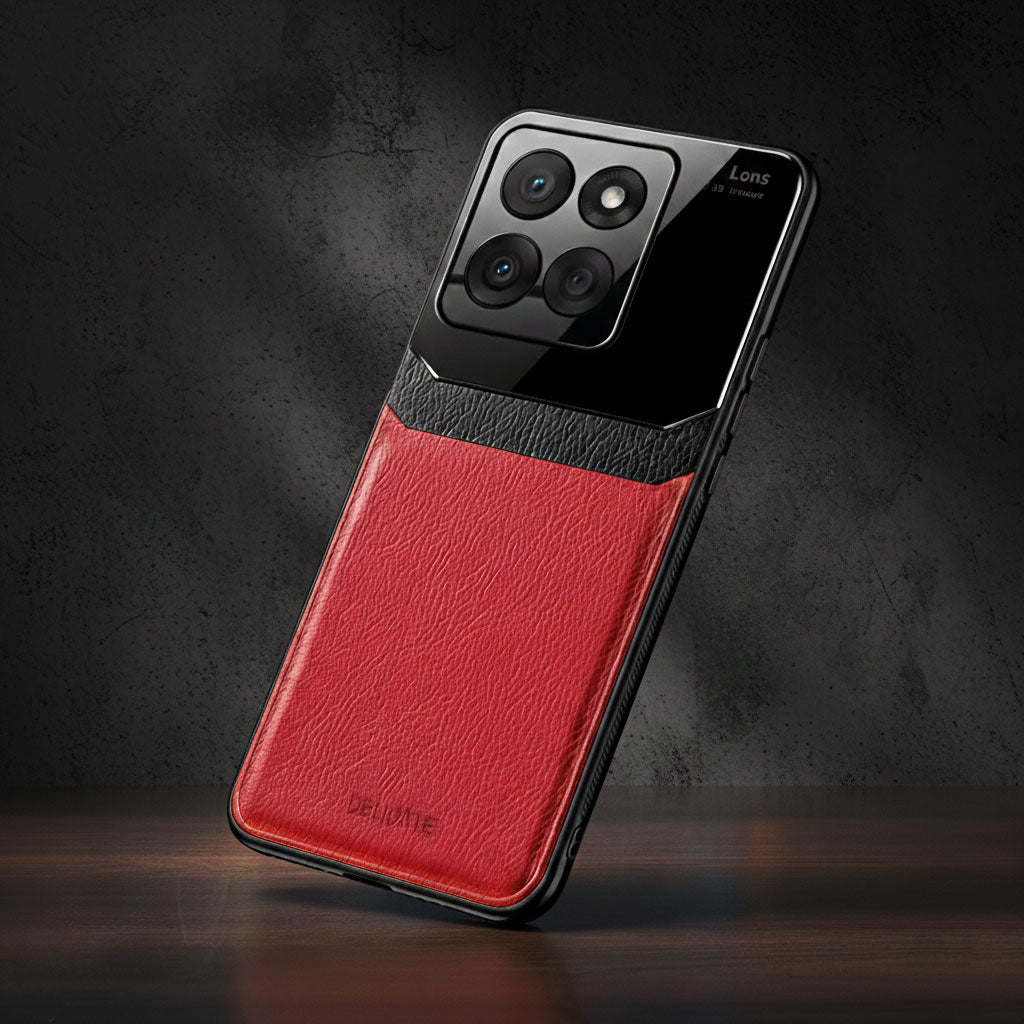 Motorola Edge 60 Fusion 5G Red phone case with black accents on a dark background