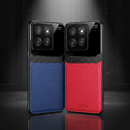 Two Motorola Edge 60 Fusion 5G phone cases, one blue and one red, on a reflective surface with a dark background.