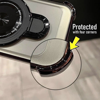 Samsung Galaxy A17 5G Luxury Four Corner Invincible Bracket Ring Stand Case