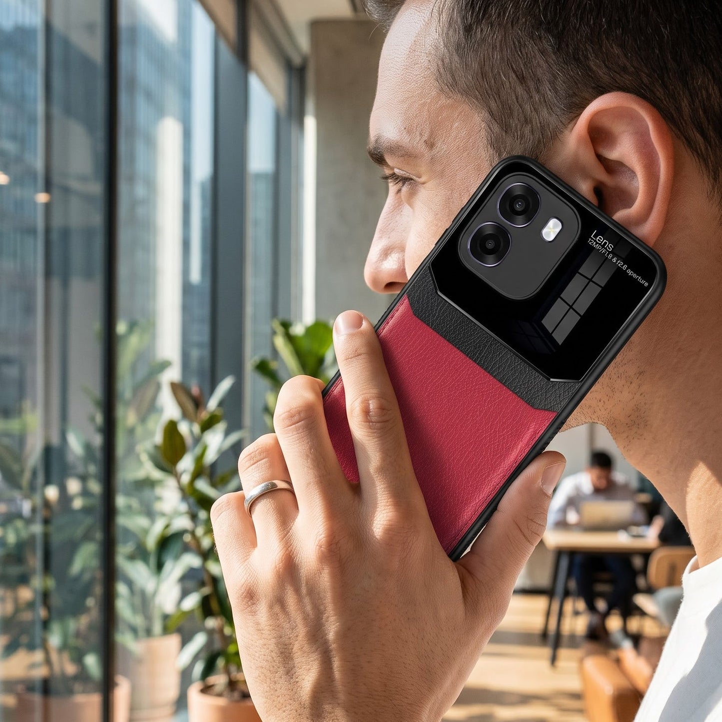 Oppo K14 5G Premium Leather Lens Protective Case