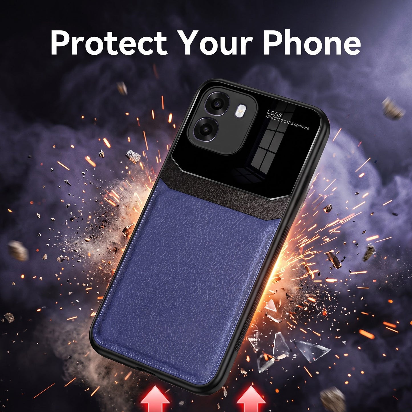 Oppo K14 5G Premium Leather Lens Protective Case
