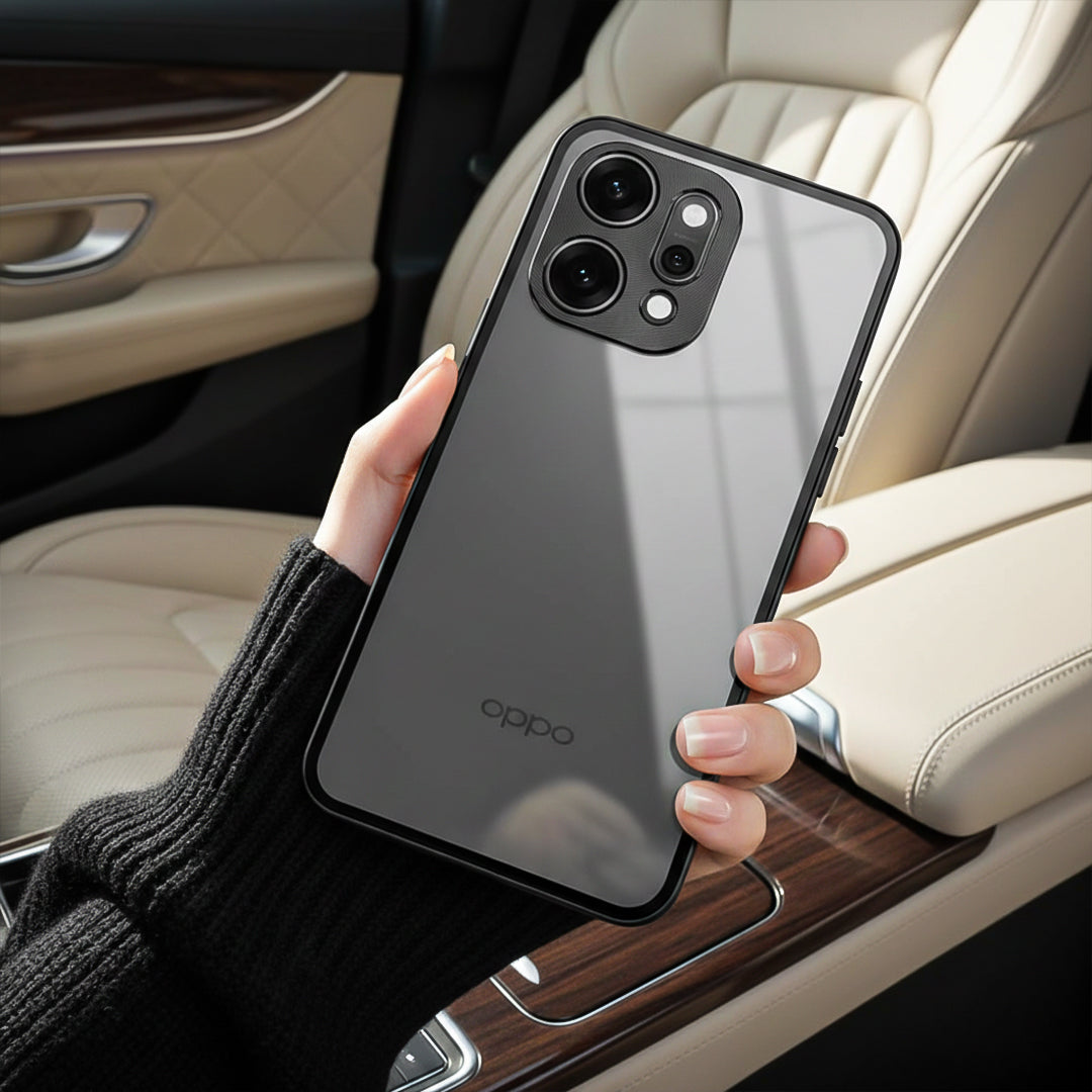 Oppo Reno14 5G Aluminium Metal Bumper Shield Transparent Back Case