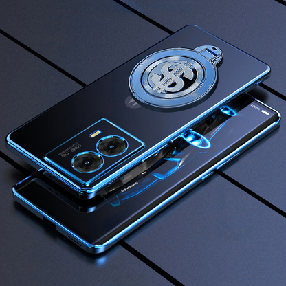 Motorola Moto G85 5G Phone case with dollar sign design on a dark surface