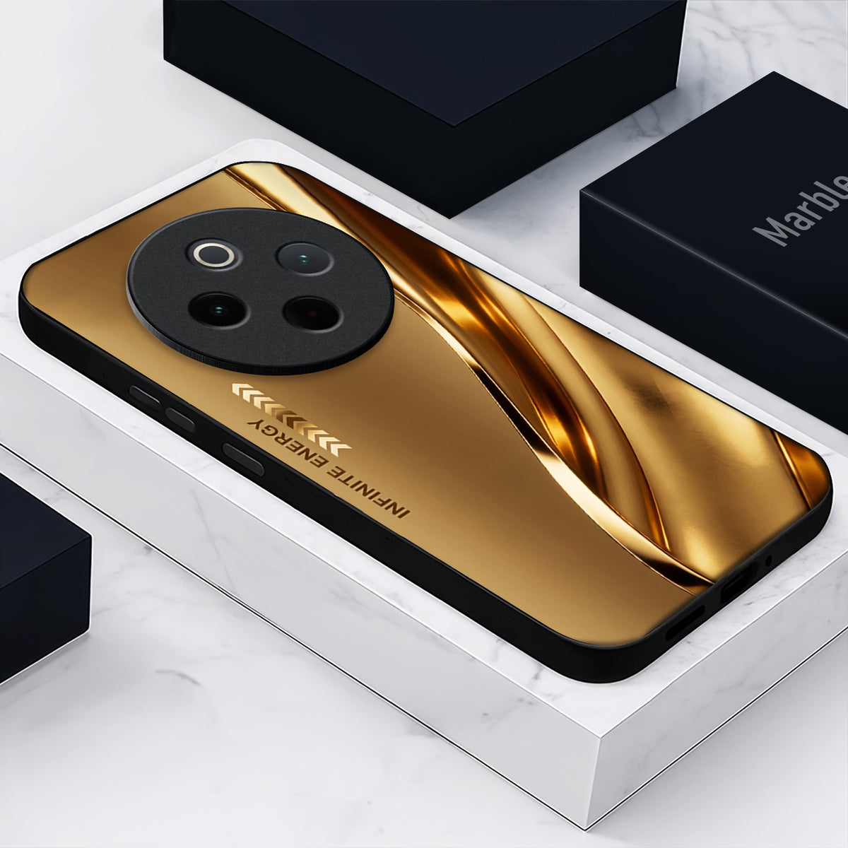 Vivo T4 5G Luxury Infinity Energy Acrylic Glass Back Case