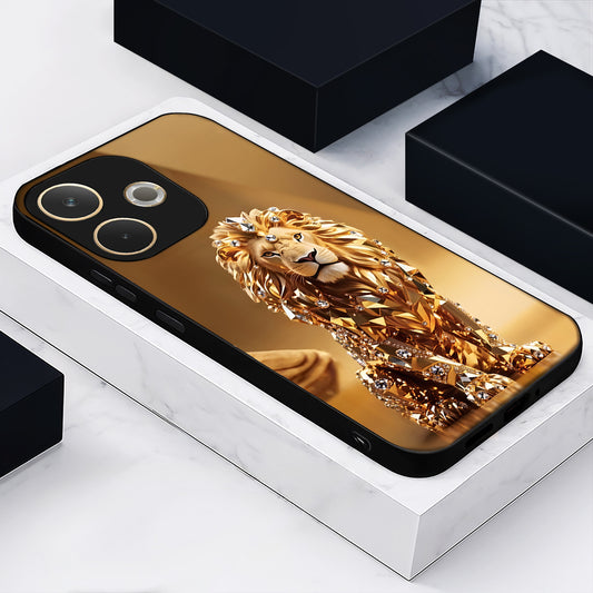 Oppo A5 Pro 5G Luxury Lion Acrylic Glass Back Case