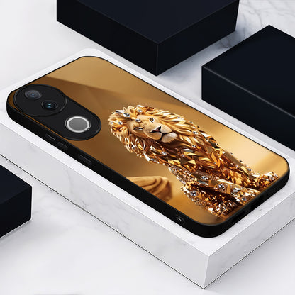 Vivo V50 5G Luxury Lion Acrylic Glass Back Case