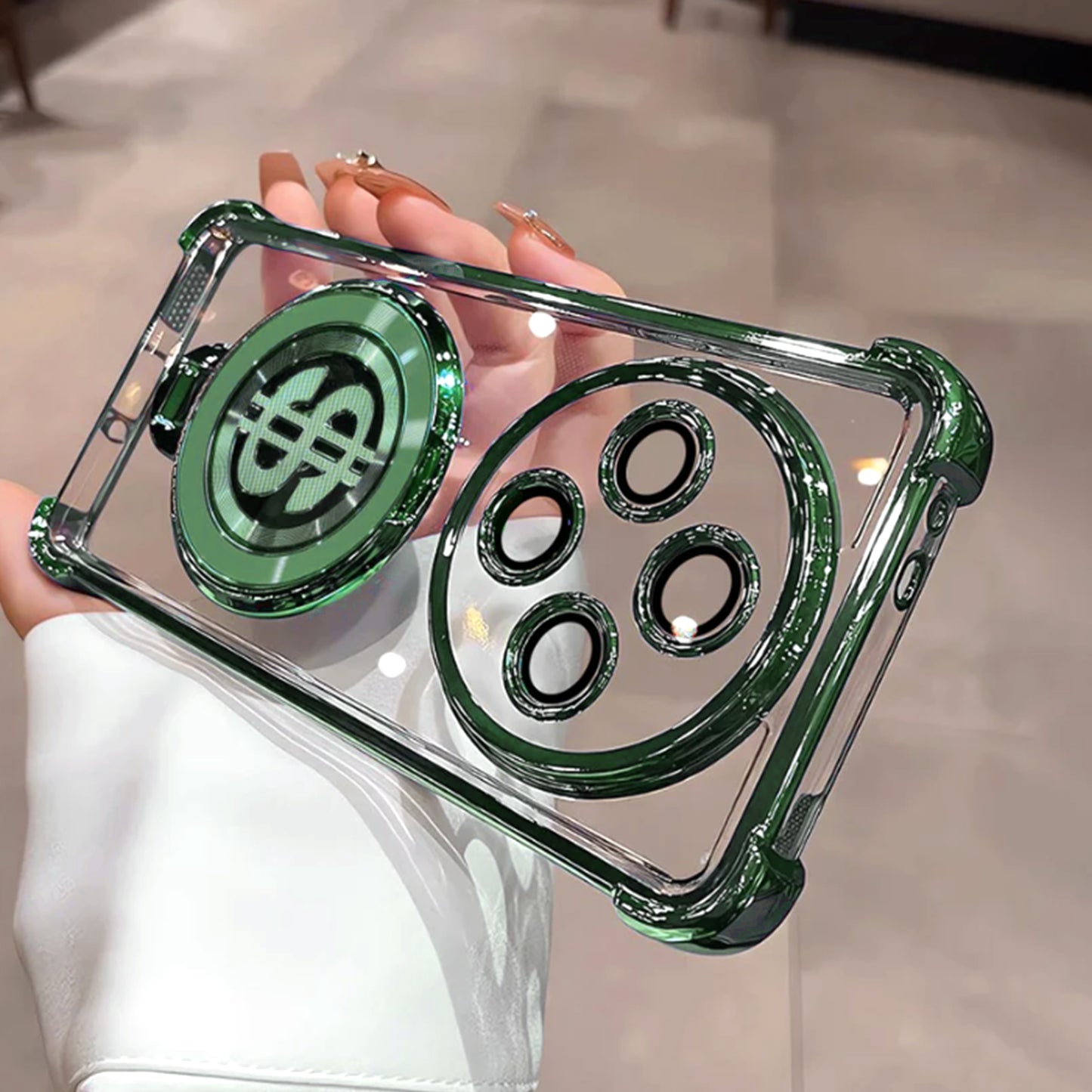 OPPO F27 Pro+ 5G Four Corner Airbags 100% Original Astro Money Magnet Rotating Dollar Case