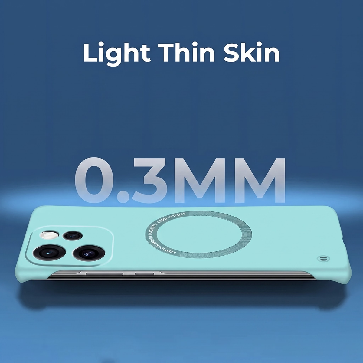 Oppo Reno 15 Pro Mini 5G Frameless Magnetic Wireless Charging Case — Ultra-Slim Clear MagSafe Compatible Cover