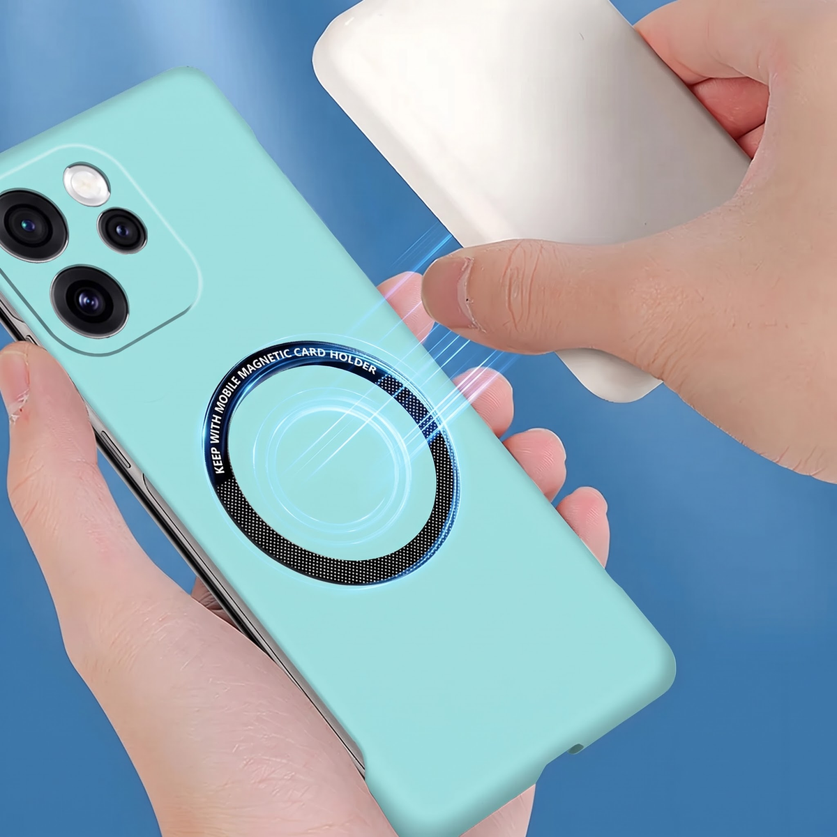 Oppo Reno 15 Pro Mini 5G Frameless Magnetic Wireless Charging Case — Ultra-Slim Clear MagSafe Compatible Cover