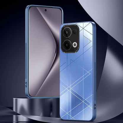 Oppo Reno 13 5G Triangle Pattern Matte Back Shockproof Case