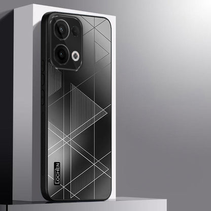 Oppo Reno 13 5G Triangle Pattern Matte Back Shockproof Case