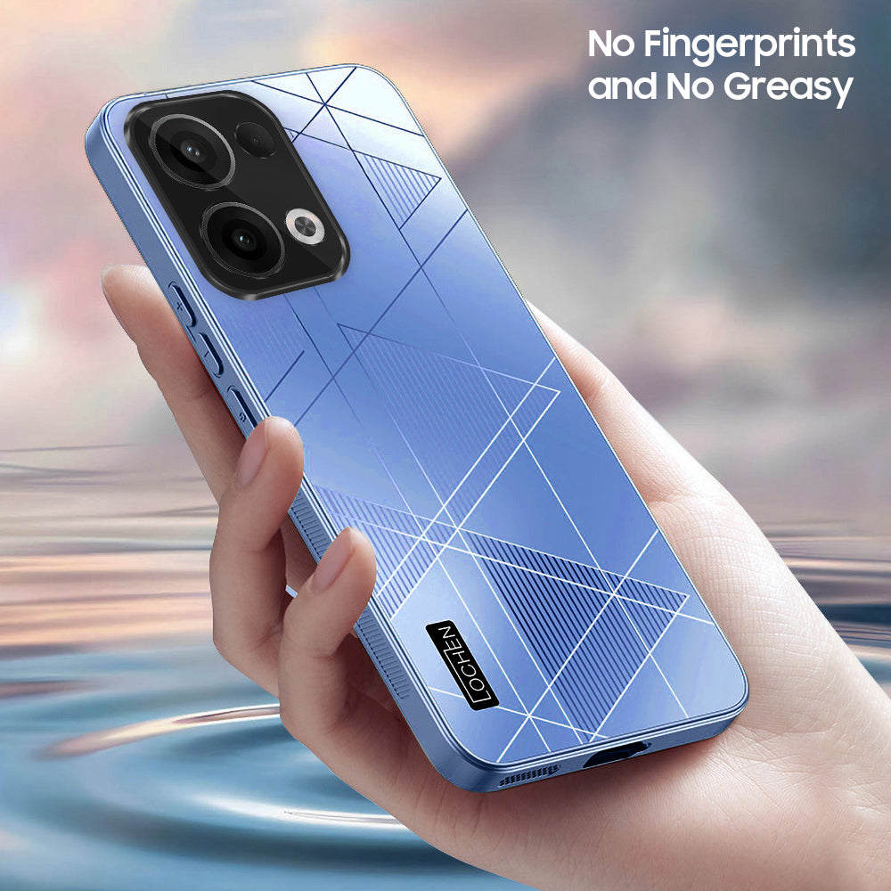 Oppo Reno 13 5G Triangle Pattern Matte Back Shockproof Case