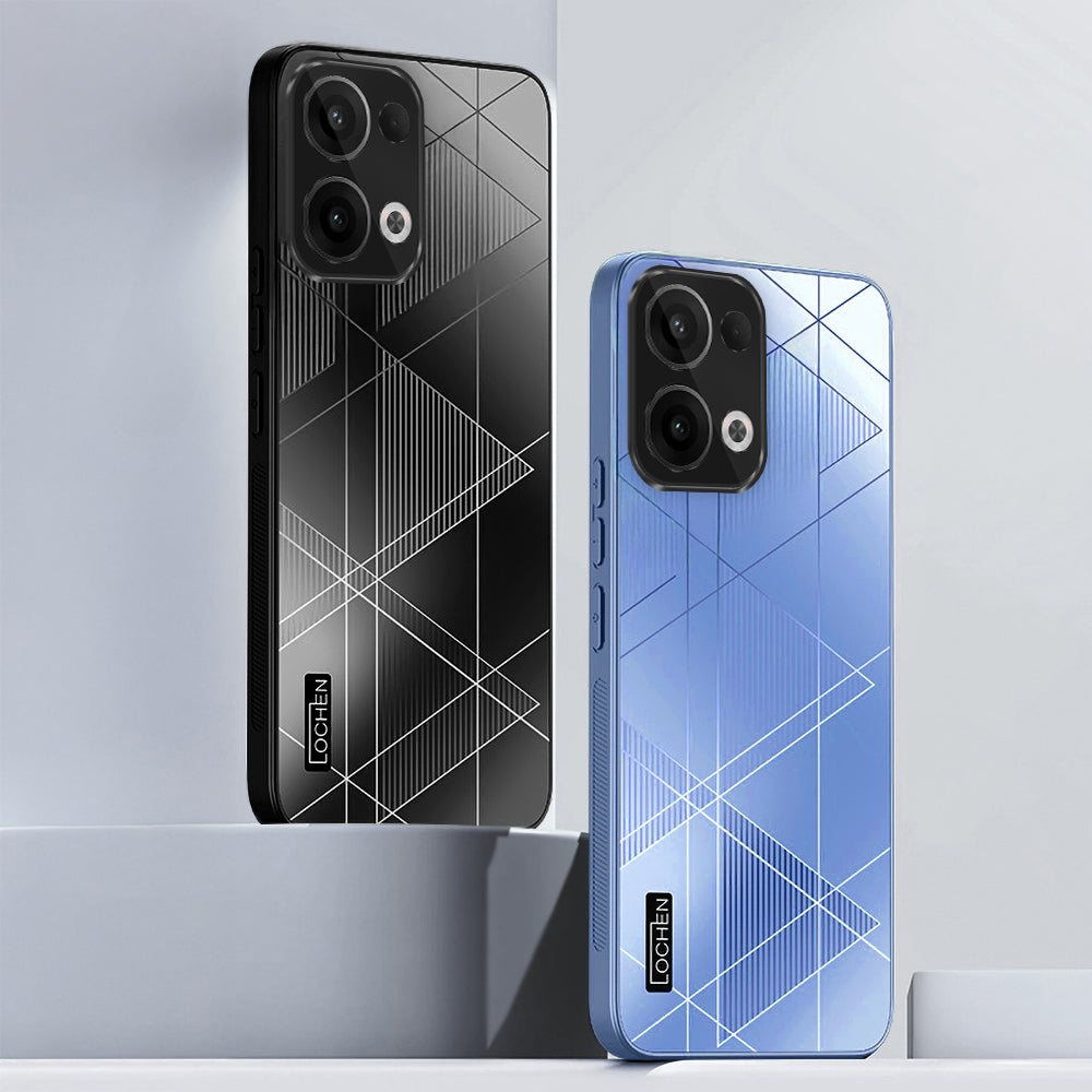 Oppo Reno 13 5G Triangle Pattern Matte Back Shockproof Case