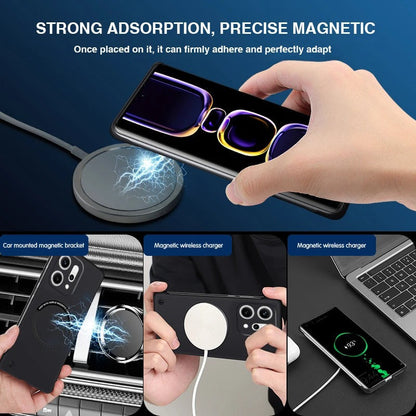 Oppo Reno 14 5G Frameless Magnetic Wireless Charging Case — Ultra-Slim Clear MagSafe Compatible Cover