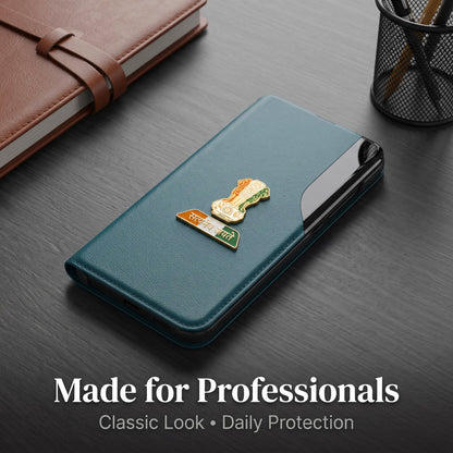 Vivo Y58 5G Premium Tri-Color Satyamev Jayate Half Window Flip Case