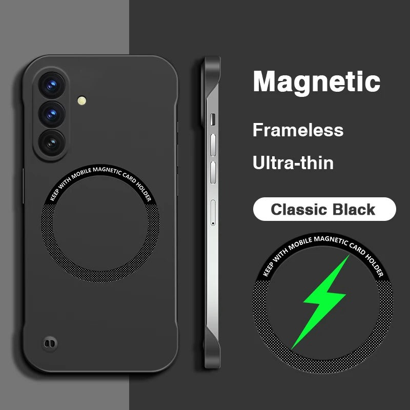 Samsung Galaxy A17 5G Frameless Magnetic Wireless Charging Case - Ultra-Slim Clear MagSafe Compatible Cover