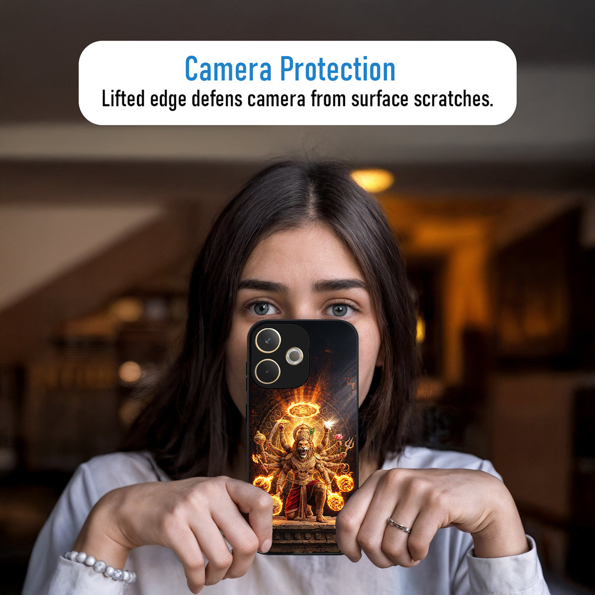 Oppo A5 Pro 5G Lord Narasimha Acrylic Glass Back Case