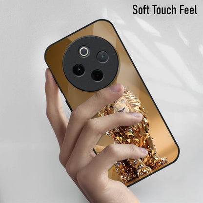 Vivo T4 5G Luxury Lion Acrylic Glass Back Case