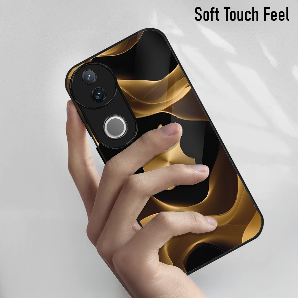 Vivo V50 5G Luxury Wave Acrylic Glass Back Case