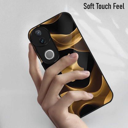 Vivo V50 5G Luxury Wave Acrylic Glass Back Case