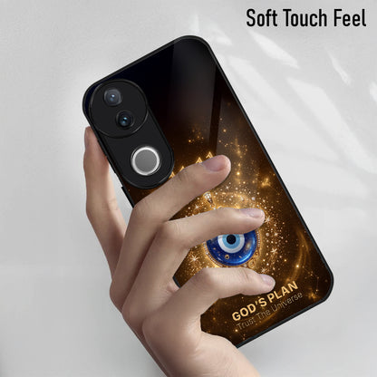Vivo V50 5G God’s Plan Evil Eye Acrylic Glass Back Case